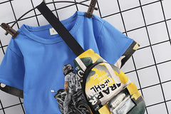 SS-2879B طقم سبورت جيشي 3 قطع ( بلوزة + شورت + حقيبة)