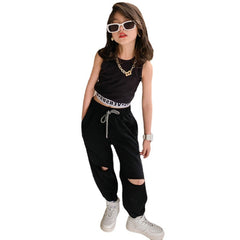 SSP-1542G طقم سبورت بناتي قطعتين ( بلوزة + بنطلون )