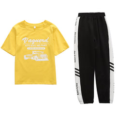 SSP-674G طقم سبورت قطني قطعتين ( بلوزة+ بنطلون)