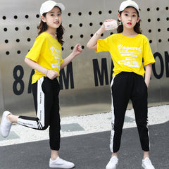 SSP-674G طقم سبورت قطني قطعتين ( بلوزة+ بنطلون)