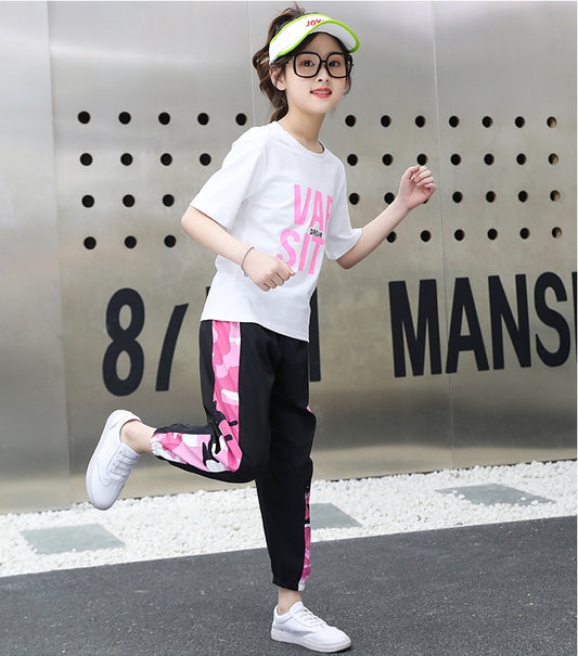 SSP-688G تريننج سبورت بناتي قطعتين ( بلوزة + بنطلون )