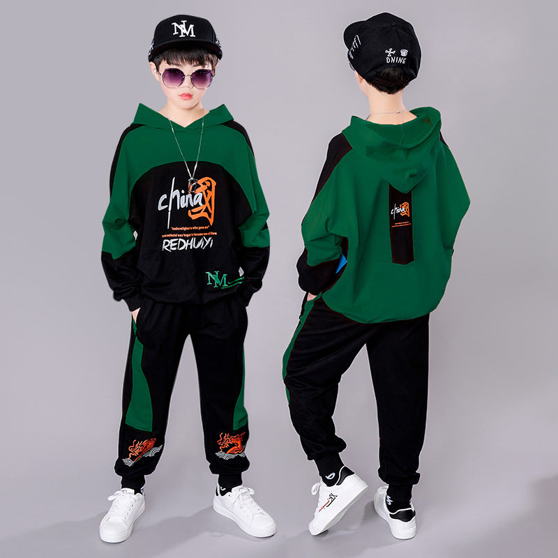 AO0508-110 طقم رياضة قطني قطعتين ( بلوزة + بنطلون)