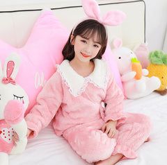 WJ-182 بجامة فرو تقيل وناعم 3 قطع ( بلوزة + بنطلون + اكسسوار حقيبة)