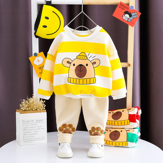 WS-420 طقم قطعتين شتوي تقيل مبطن فرو بالكامل ( بلوزة + بنطلون )