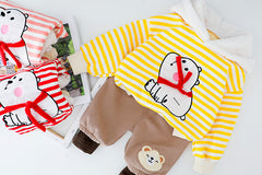 WS-438 طقم شتوي مبطن فرو بالكامل ( بلوزة + بنطلون)