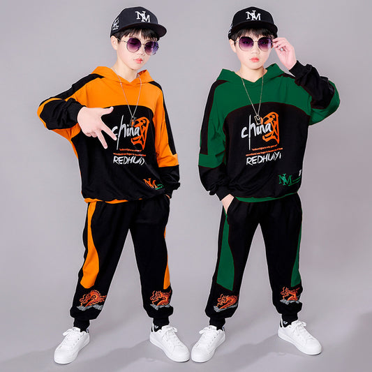 AO0508-110 طقم رياضة قطني قطعتين ( بلوزة + بنطلون)