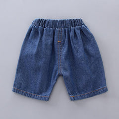 AO1204-58 طقم جينز قطعتين ( بلوزة قطنية + شورت جينز)