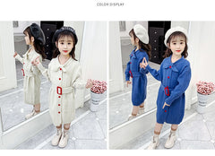 AO0519-61 فستان شتوي بناتي صوف تقيل ناعم ودافي