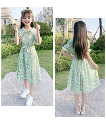 AO0402-16 فستان بناتي صيفي مورد