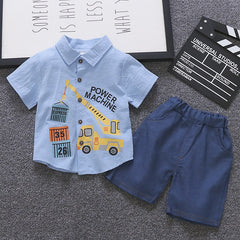 AO0304-31 طقم ولادي قطعتين ( قميص + شورت)