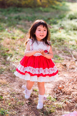 AO1128-46 فستان لوليتا بجي عدة طبقات مع نفشة