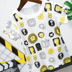 AO0304-69 طقم جينز مميز قطعتين ( بلوزة قطنية + شورت جينز ناعم )