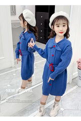 AO0519-61 فستان شتوي بناتي صوف تقيل ناعم ودافي