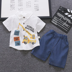 AO0304-31 طقم ولادي قطعتين ( قميص + شورت)