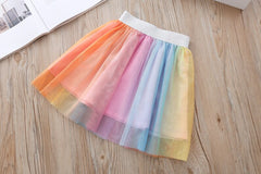 AO0304-54 طقم تنورة يونيكورن قطعتين ( بلوزة قطنية + تنورة)