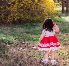 AO1128-46 فستان لوليتا بجي عدة طبقات مع نفشة