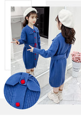 AO0519-61 فستان شتوي بناتي صوف تقيل ناعم ودافي