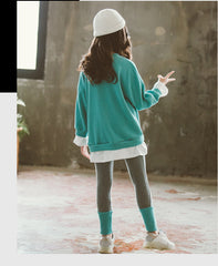 AO0519-79 بدلة رياضية عصرية قطنية ( بلوزة + فيزون) جودة ممتازة