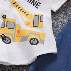 AO0304-31 طقم ولادي قطعتين ( قميص + شورت)