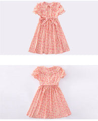 AO0402-16 فستان بناتي صيفي مورد