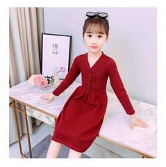 AO0519-131 فستان صوف دافي و ناعم