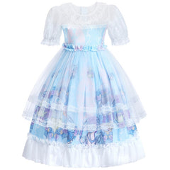 AO0304-48 فستان لوليتا طبقات مميز مزين بالدانتيل والشيفون