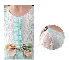 AO0304-47 فستان بناتي لوليتنا طبقات مميز مزين بالشيفون والدانتيل