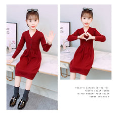 AO0519-131 فستان صوف دافي و ناعم