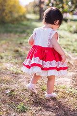 AO1128-46 فستان لوليتا بجي عدة طبقات مع نفشة