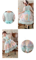 AO0304-47 فستان بناتي لوليتنا طبقات مميز مزين بالشيفون والدانتيل