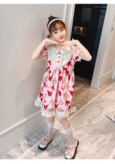 AO0402-37 فستان بناتي بارد بتفاصيل جميلة