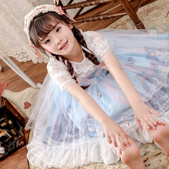 AO0304-48 فستان لوليتا طبقات مميز مزين بالدانتيل والشيفون