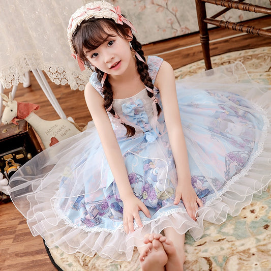 AO0304-57 فستان لوليتا مميز مزين بالشيفون و الدانتيل