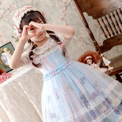 AO0304-48 فستان لوليتا طبقات مميز مزين بالدانتيل والشيفون