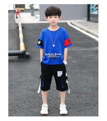 AO0402-76 طقم سبورت ولادي قطعتين ( بلوز + شورت)