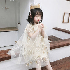 SD-3741G فستان النجوم المذهب بالدانتيل