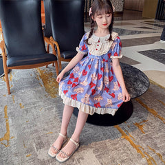 AO0402-37 فستان بناتي بارد بتفاصيل جميلة