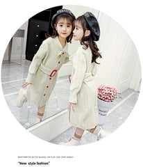 AO0519-61 فستان شتوي بناتي صوف تقيل ناعم ودافي