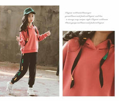 AO0519-147 طقم سبورت قطني قطعتين ( بلوزة + بنطلون)