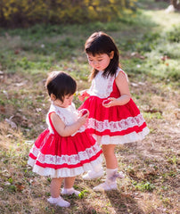 AO1128-46 فستان لوليتا بجي عدة طبقات مع نفشة