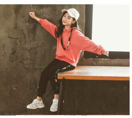 AO0519-147 طقم سبورت قطني قطعتين ( بلوزة + بنطلون)