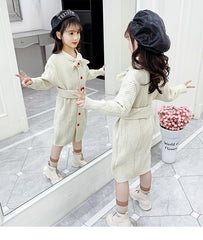 AO0519-61 فستان شتوي بناتي صوف تقيل ناعم ودافي