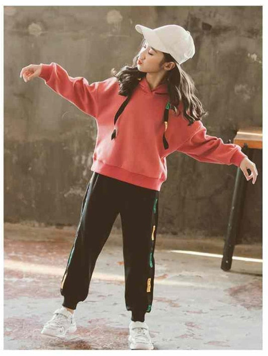 AO0519-147 طقم سبورت قطني قطعتين ( بلوزة + بنطلون)