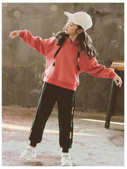 AO0519-147 طقم سبورت قطني قطعتين ( بلوزة + بنطلون)