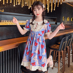 AO0402-37 فستان بناتي بارد بتفاصيل جميلة