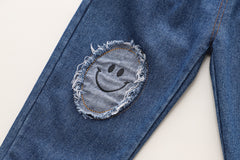 AS-3005B طقم ولادي 4 قطع ( قميص + فست صوف + بنطلون جينز + جرافة )