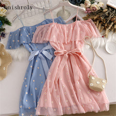 AO0524-09 فستان بناتي مطرز بالورد