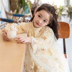 SD-3741G فستان النجوم المذهب بالدانتيل