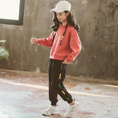 AO0519-147 طقم سبورت قطني قطعتين ( بلوزة + بنطلون)