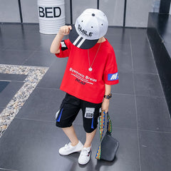 AO0402-76 طقم سبورت ولادي قطعتين ( بلوز + شورت)